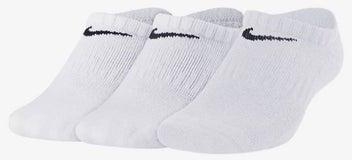 Kids No Show Cushion Socks (Pack of 3) White/Black