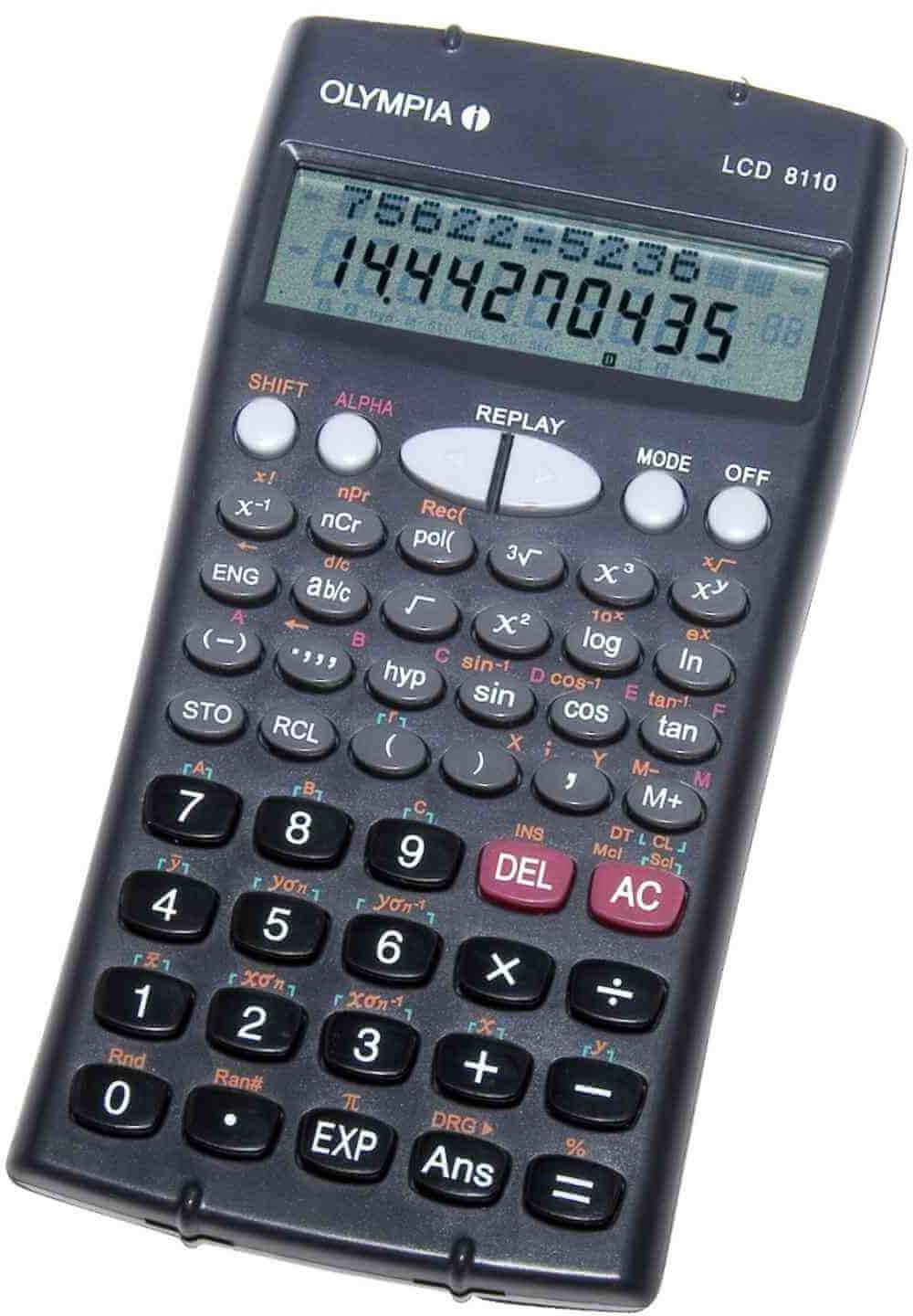 Olympia LCD - 8110 Scientific Calculator, 12/10 Digits, Black
