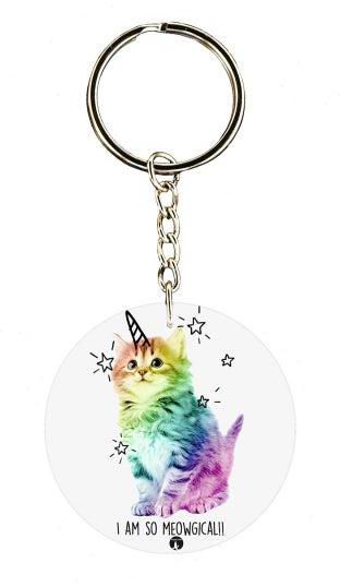 Cat Printed Keychain