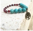 Generic Turquoise Stone Bracelet - Red & Turquoise