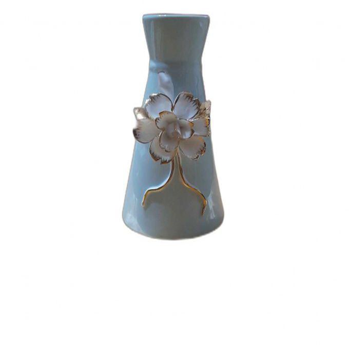 decorative baby blue vase