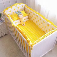 4 PCS Padded Baby Crib Rail Nursery Baby Crib Protector Machine Washable Luxury Bumper Pads for Nursery Bed 70/13024cm 