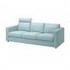 VIMLE Cover for 3-seat sofa, With headrest/Saxemara black-blue - IKEA