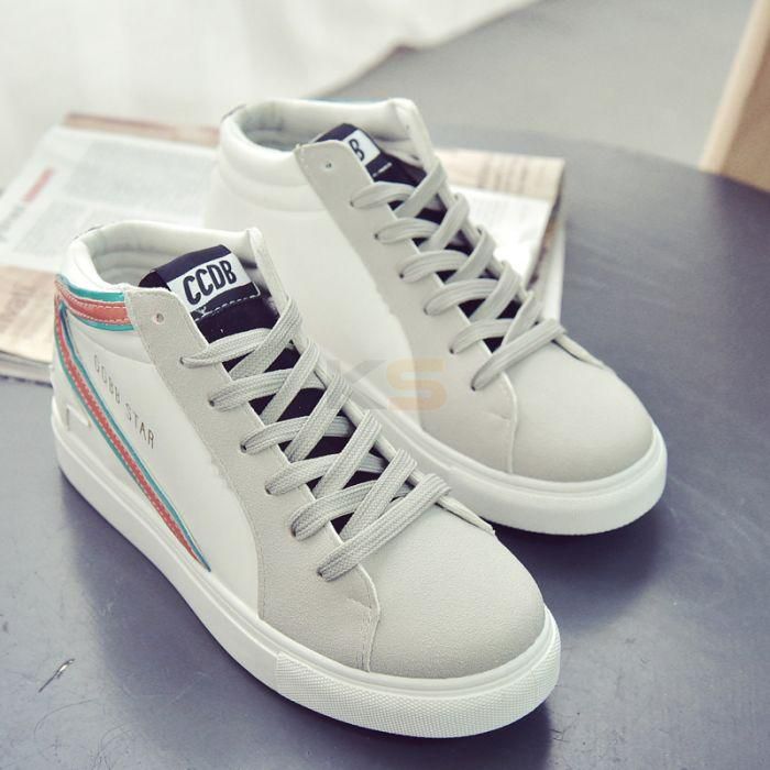 E260 Casual Women's Sneakers With Mid Top and Splicing Design