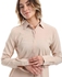 Andora Long Sleeves Hidden Buttons Shirt - Beige