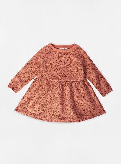 Infant/Baby Dot Print Dress Orange