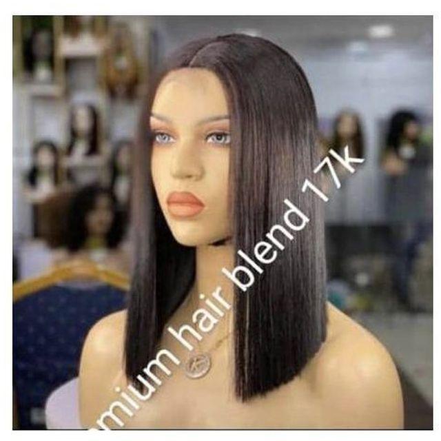 Premium Hair Blend Blunt Cut Wig-1b