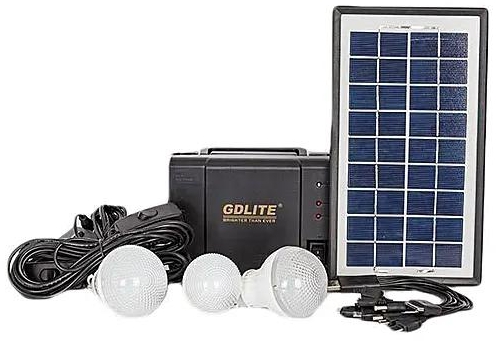 GDLITE GD-8006-A - Solar Lighting System - Black Black 3-7