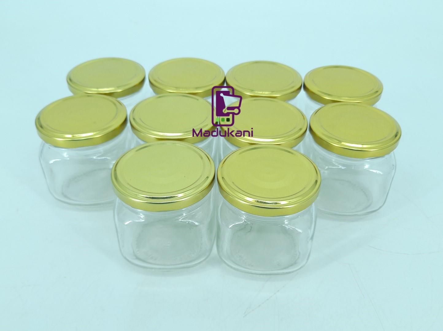 207ml Rounded Square Glass Jars Mason Jars with Pop Lids 