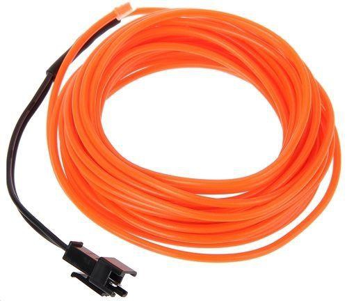 Generic 5M 3V Flexible LED Neon Light Glow EL Wire Strip 5M - Orange