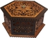 Arts of Laser Wooden Hexagon Gift Box - Brown