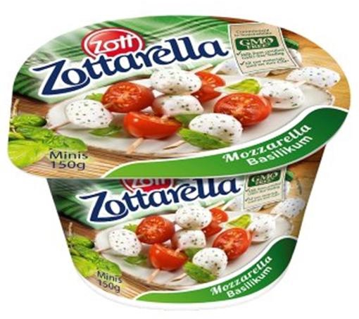 Zott Zottarella Minis Basil Cheese - 150 g
