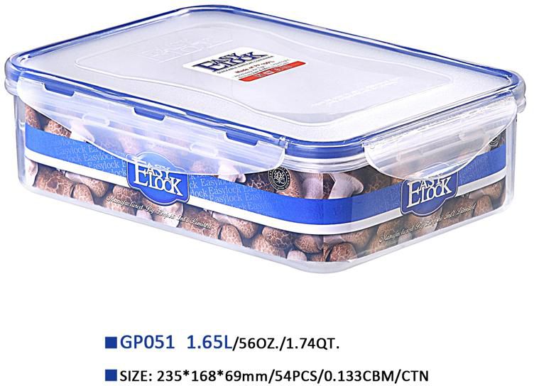 Easylock 1650ml Plastic Food Container (Blue)