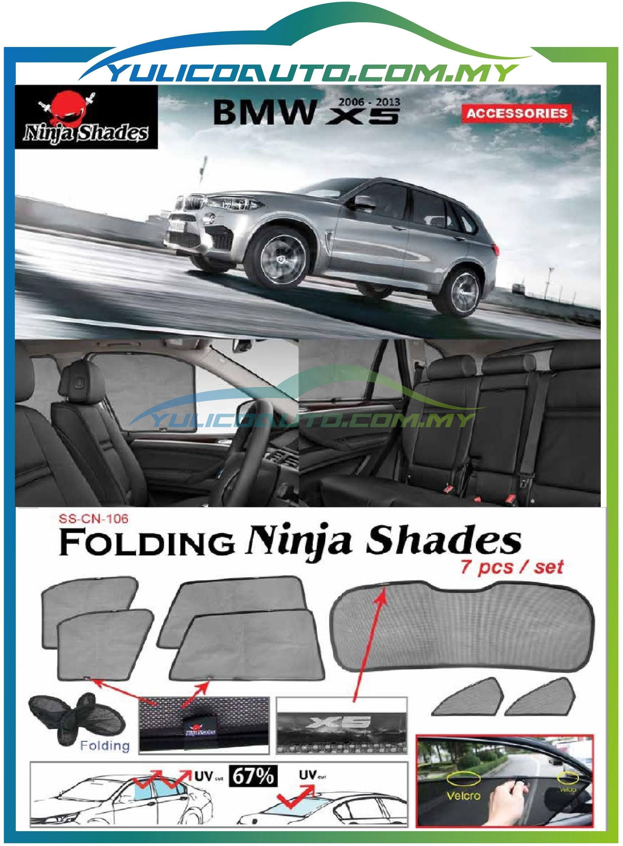 BMW X5 Year '06-'13 Magnetic Ninja Sun Shade Premium Quality