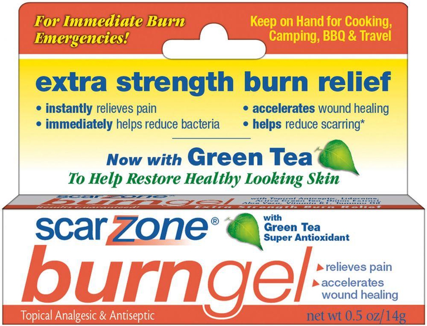 Scar Zone Burn Gel with Green Tea, 0.5 Oz. (14 gr)