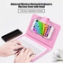 Portable Wireless Bluetooth Keyboard For Smart Phones + Leather Case Cover