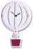 Wooden Wall Clock Pink/White