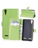 Elite PU Leather Flip Wallet Cover for Lenovo K3 Note - Nature Green