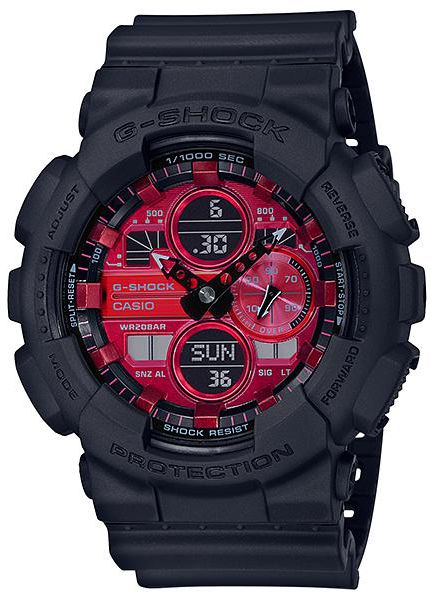 Casio G-Shock Analog Digital Watch Adrenalin Red Series GA-140AR-1ADR