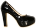 Jiowin Ladies High Heel Patent Shoes - Black