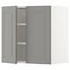 METOD Wall cabinet with shelves/2 doors, white/Sinarp brown, 60x60 cm - IKEA