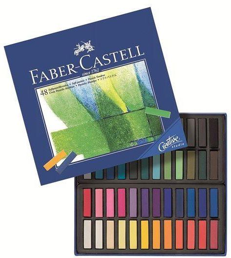 Faber Castell Soft Pastel Crayons Studio Set Of 48 Pieces-Multi Color