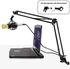 Professional Studio Condenser Microphone Suspension Boom Scissor Mic Arm Stand With Table Mounting Clamp Suitable For Blue Yeti Snowball