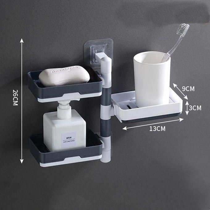 3 layer rotating drain soap holder