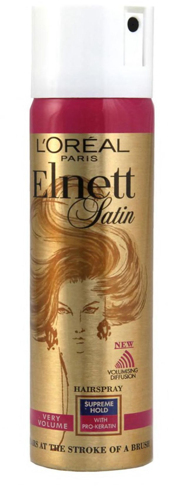 L&#39;oreal paris elnett satin supreme hold hair spray very volume 75 ml