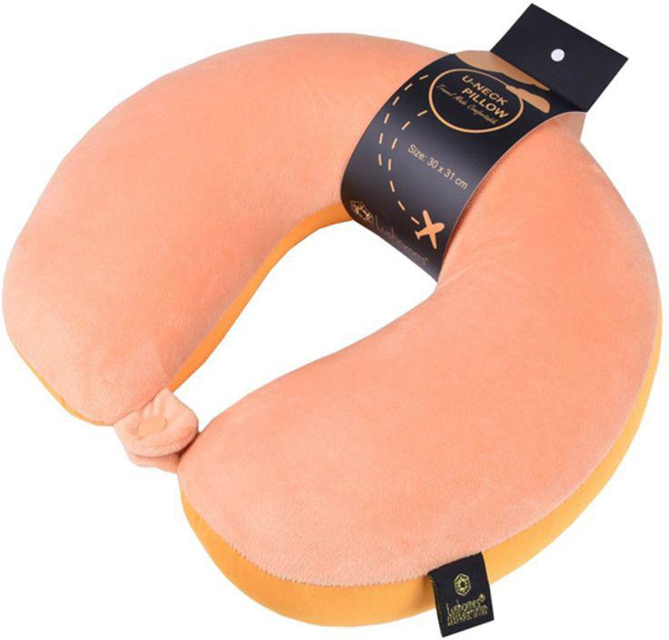 Solid Travel Pillow Yellow 31x30 centimeter