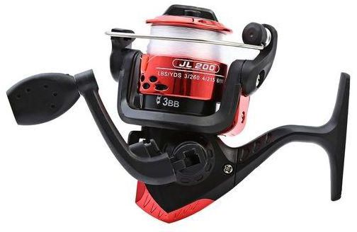 Generic JL200 Electroplating Fishing Spinning Reel With Transparent Fishing Wire - Red