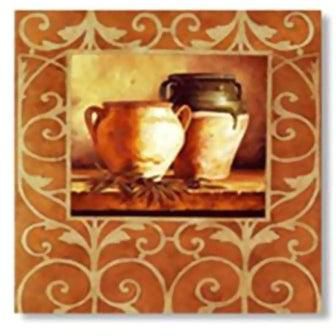 Decorative Wall Poster With Frame Beige/Brown 30x30cm