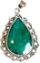 Sherif Gemstones Rare NATURAL HUGE EMERALD Gemstone Silver Pendant