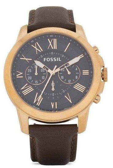 Fossil Grant Watch for Men - Analog Leather Band - FS5068