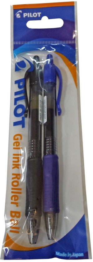 Pilot G2 Retractable Premium Gel Ink Roller Ball Pen Multicolour 0.7mm 2 PCS