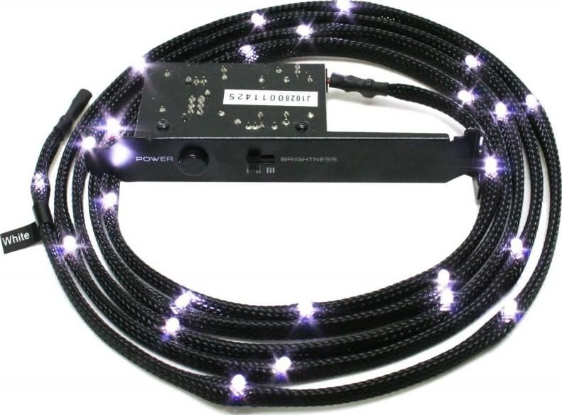 NZXT 1 Meter Light Sensitivity Sleeved LED Kit (White) | CB-LED10-WT