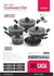 Delcasa 10 pcs non stick Induction Cookware set Aluminum with granite coating with 5 Layer construction