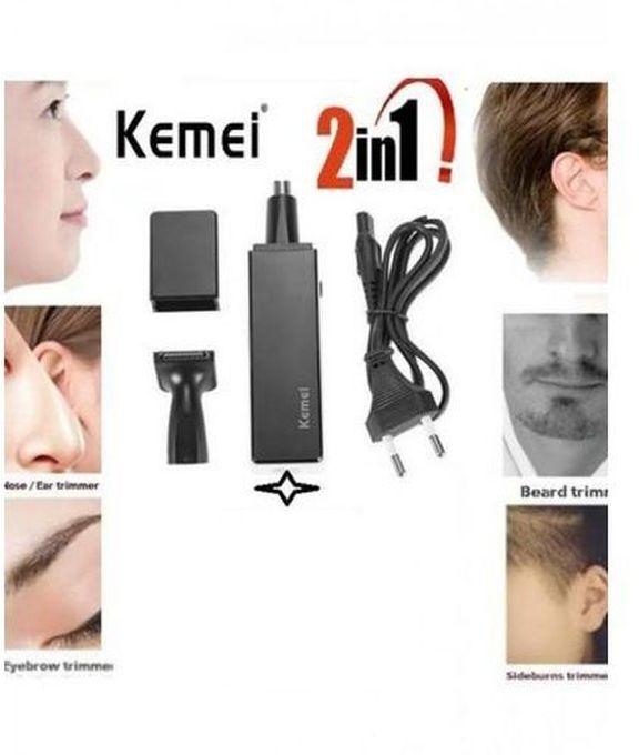 Kemei KM-6672 2 In 1 Rechargeable Electric Nose And Ear Trimmer