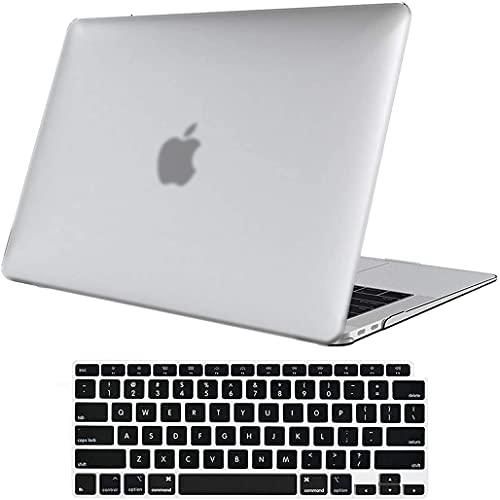 Goodern Compatible for MacBook Air 13 Inch Case 2020 2019 2018 Release A2337 M1 A2179 A1932, Hard Case Shell Cover for MacBook Air 13-inch Model A2179 A1932 with Keyboard Skin Cover-Clear
