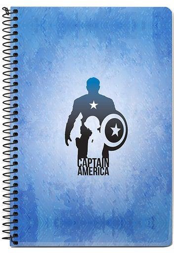 Steve Roger Vs Captain America A5 Spiral Notebook Blue/Black