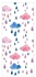 Qiangtie Color Block Wall Sticker Pink/Blue 122x33centimeter