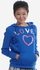 Ravin Blue Cotton/Polyester Front Printed Hoodie