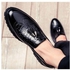 Depally Men's Brogue Tie Designers Shoe Black