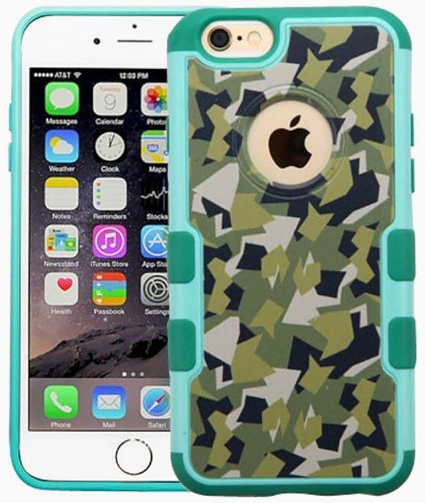 Insten Green/ Black Camouflage Hard Snap-on Rubberized Matte Case Cover For Apple iPhone 6 Plus/ 6s Plus
