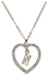 Elegant gold necklace for women with a heart design in the shape of the letter N