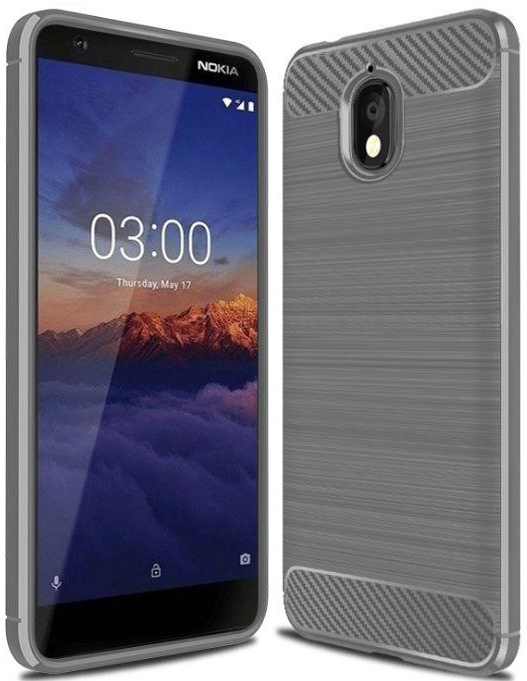 Nokia 3.1 phone case TPU anti fall shockproof cover soft protective sleeve grey