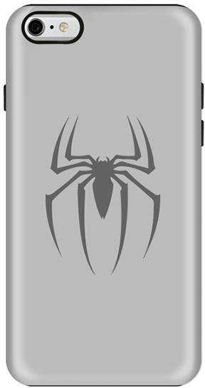 Stylizedd Apple iPhone 6 Premium Dual Layer Tough case cover Gloss Finish - Spidermark (Grey) I6-T-242