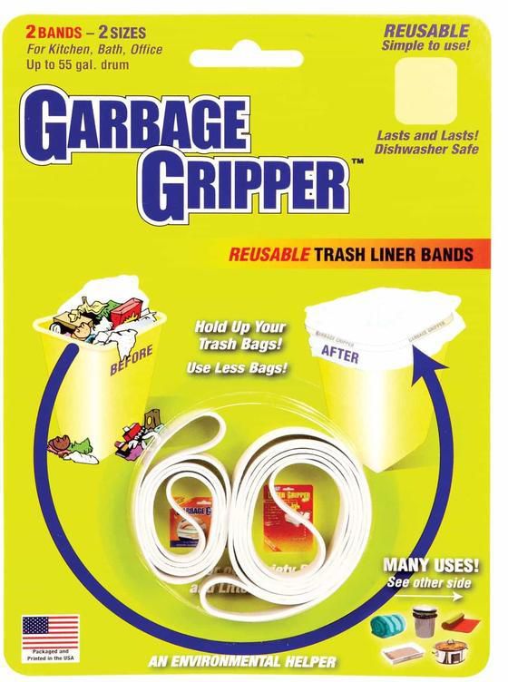 Garbage Gripper Reusable Trash Liner Bands (2 Pc.)