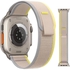 سوار تريل لوب متوافق مع Apple Watch 8 Ultra 49mm ، نايلون رياضي رمادي أصفر