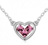 Heart Necklace White Gold Plated